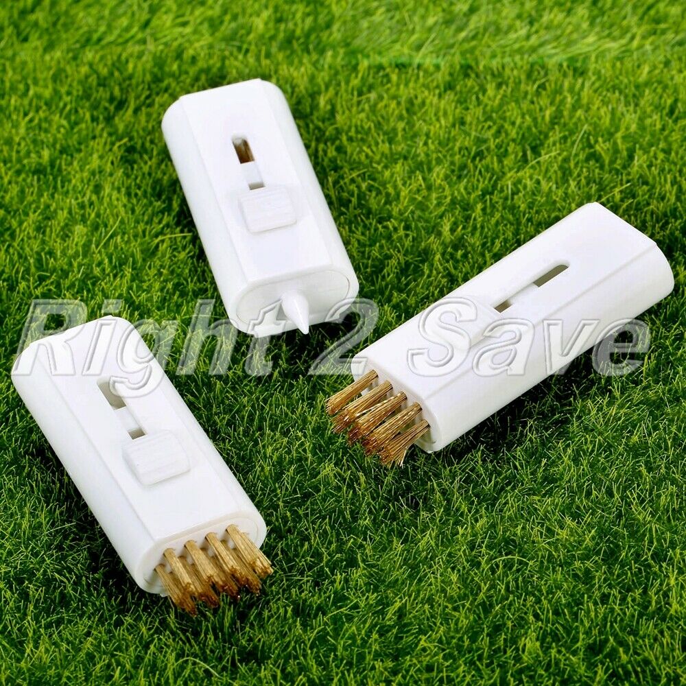 3Pcs Pocket Carry Retractable Brushes Steel Golf Club Cleaning Groove Cleaner