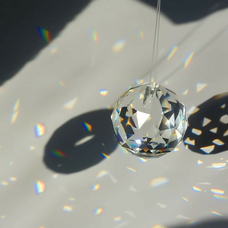 24 Pcs Crystal Balls Prism Suncatcher Rainbow Pendants Maker Hanging Crystals M3