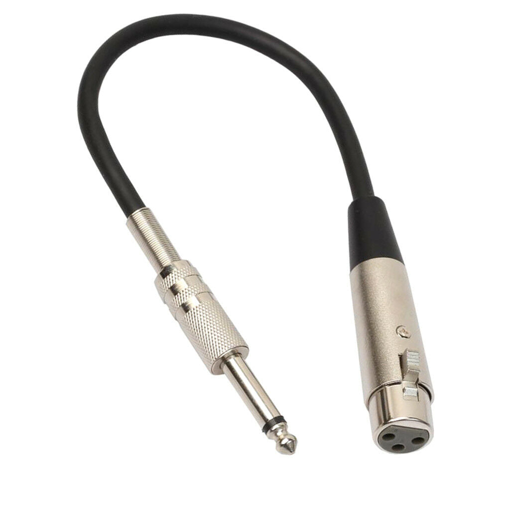 1FT 3-pin XLR Female to 1/4 TRS Male Plug Audio Cable Microphone Mic Adapter
