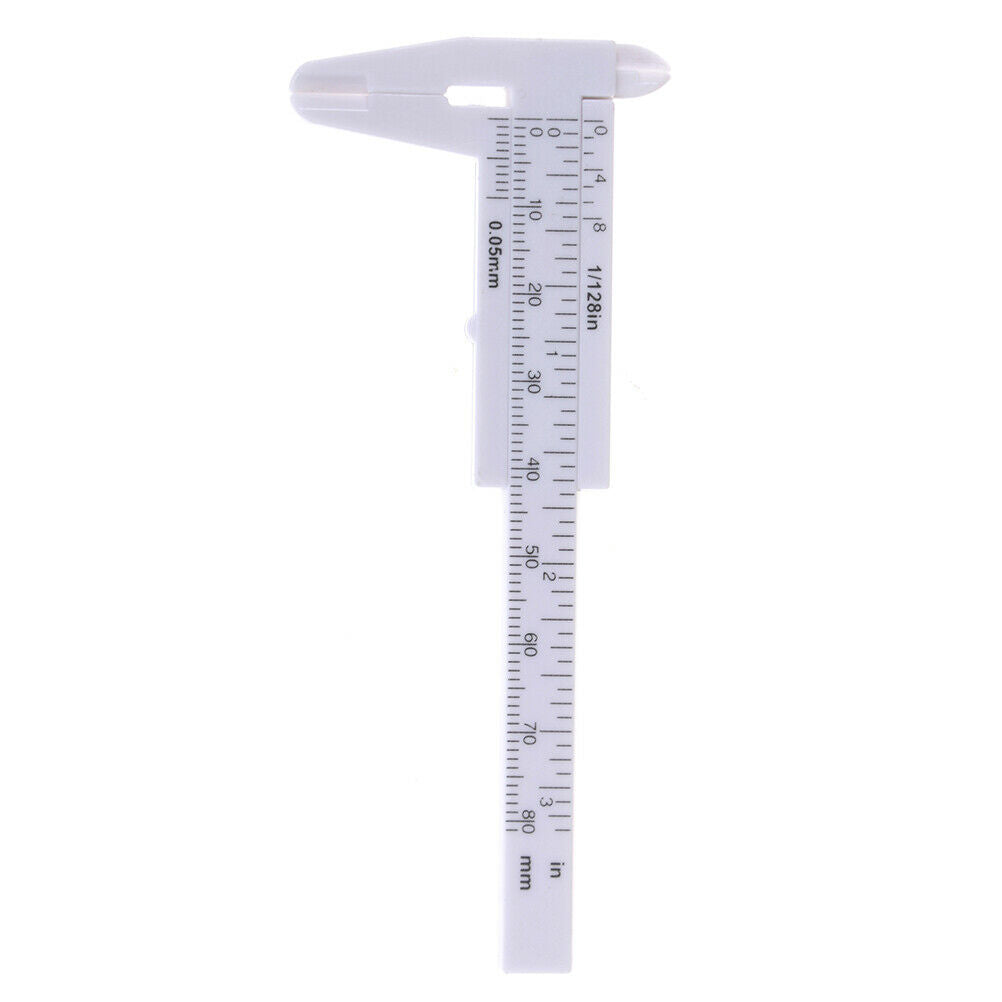 1pc Mini sliding vernier caliper plastic measure ruler gauge double scale .l8