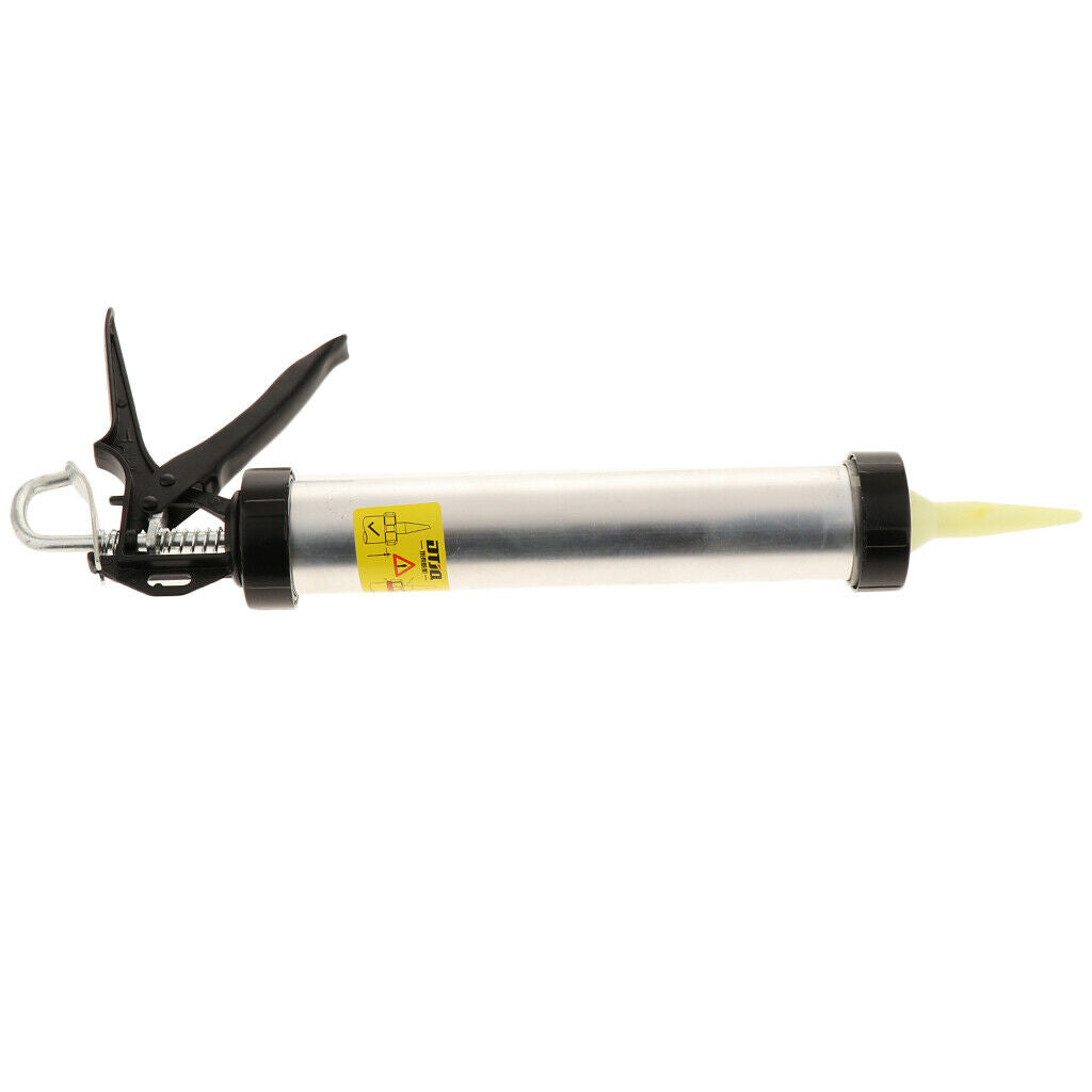 Sausage Gun, 12-inch Caulking Gun with Nozzle, Silicon Gun, Aluminum Caps
