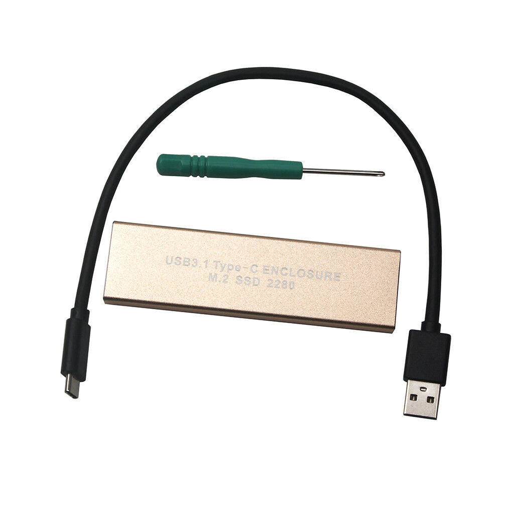 High Speed PCIE USB3.1 HDD Enclosure M.2 to USB Type-C 3.1 Hard Drive Case