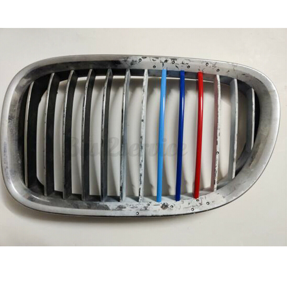 3pcs Front Grille Grill Insert Cover Strips Clip Trim For BMW 7 Series F02 09-12