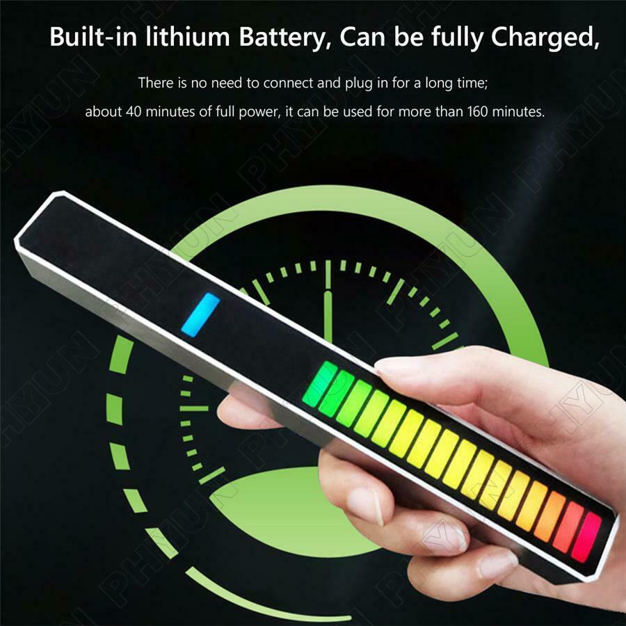 RGB LED Voice Activated Dynamic Color Lamp Music APP Control Light Bar Universal
