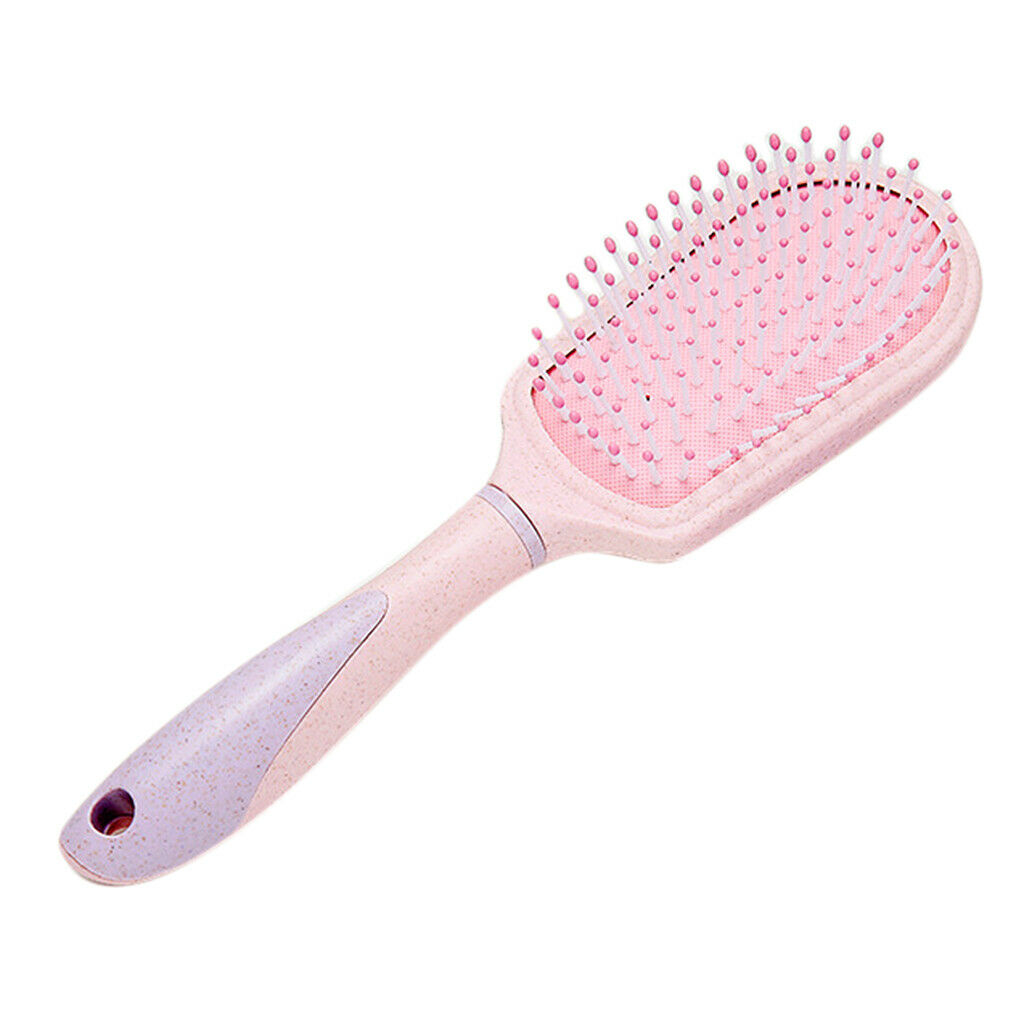 Portable Scalp Massage Hairbrush Plastic Detagling Hair Brush Comb Pink