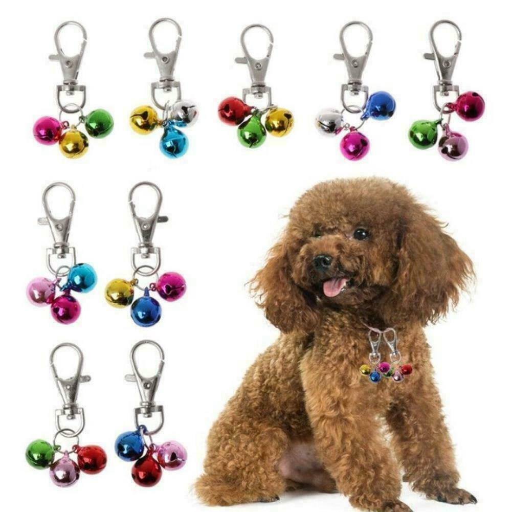 Pet Dog Cat Collar Jingle Bell With Clasp Clip On Charm Decor Diy Random A8R3