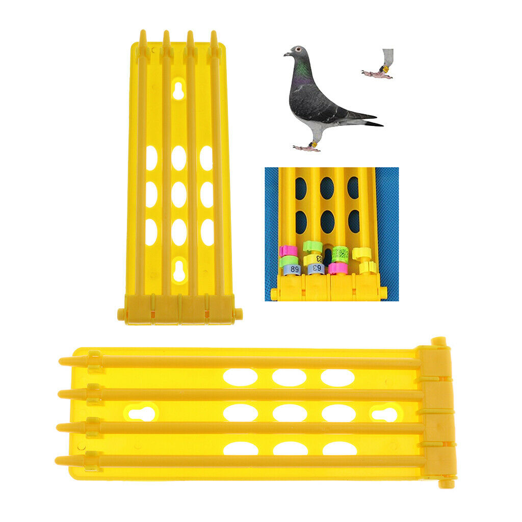2x Racing Pigeon Supplier Foot Place Pigeon Leg Ring Holder Rack Frame