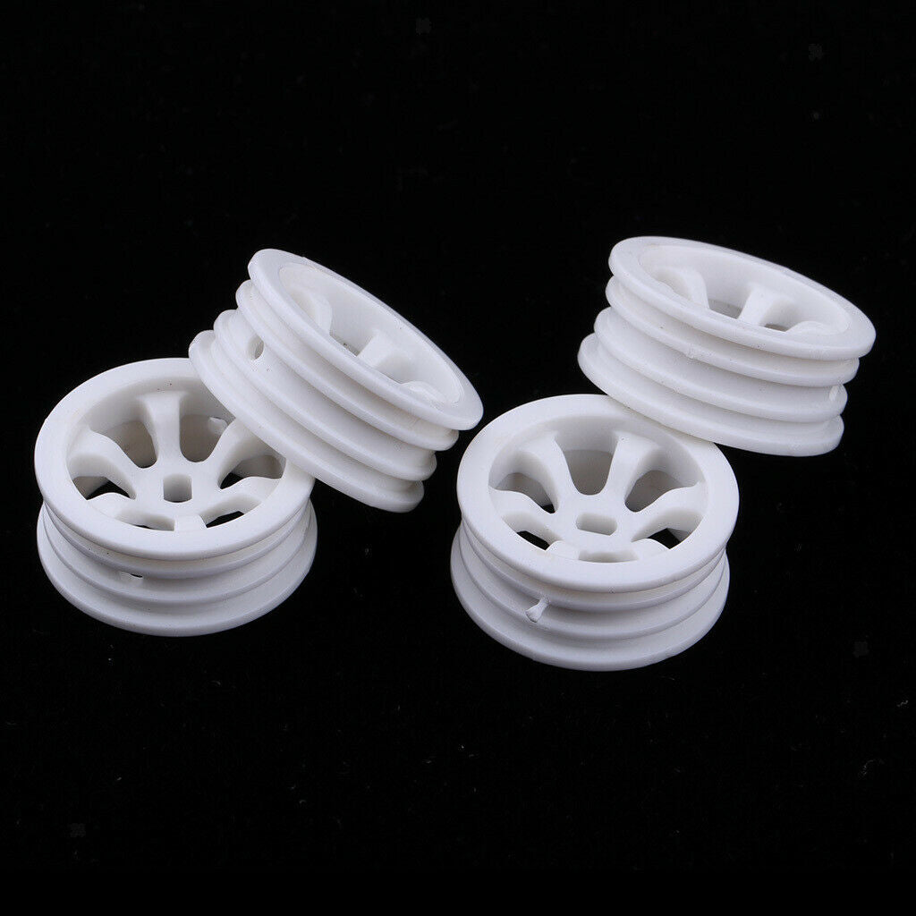 4pcs White Plastic Wheel Rim Spare Parts for WLtoys K979 K989 1/28 Rally Car