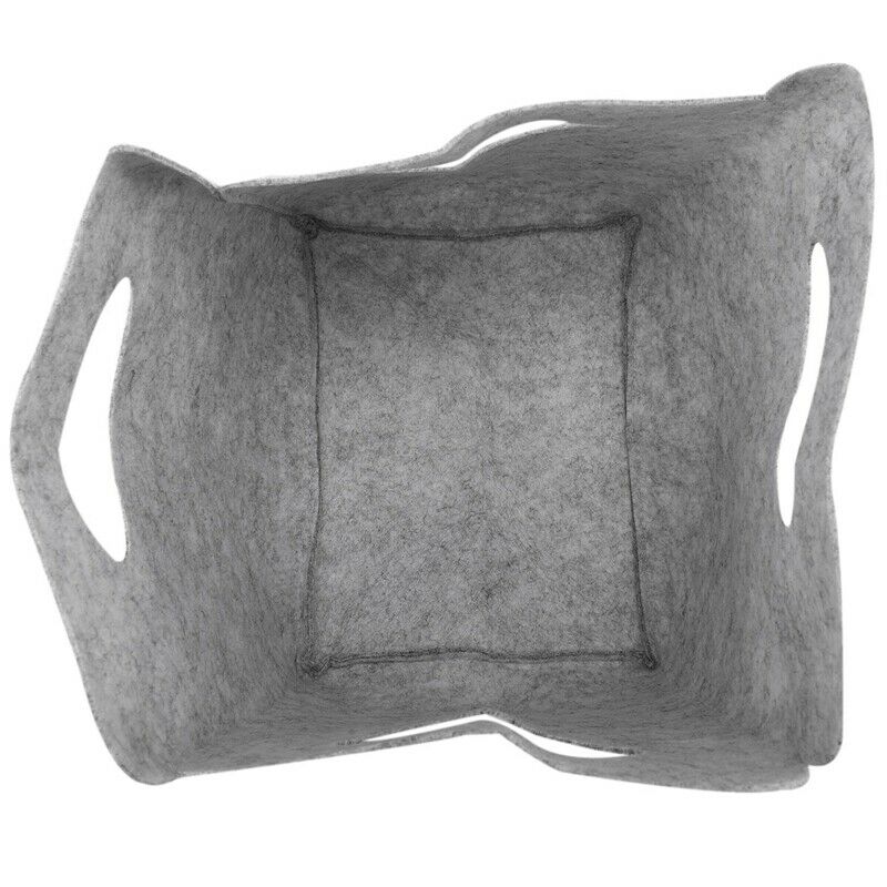 Simple Felt Fabric Storage Basket Cute Design Convenient Folding Box Clothing M9