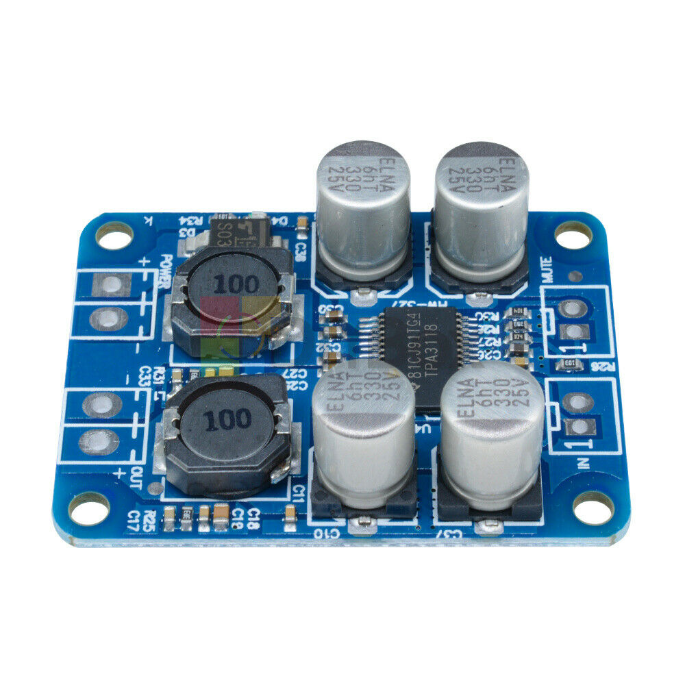 2PCS NEW DC 8V-24V TPA3118 BTL 60W Mono Digital Audio Power Amplifier Board