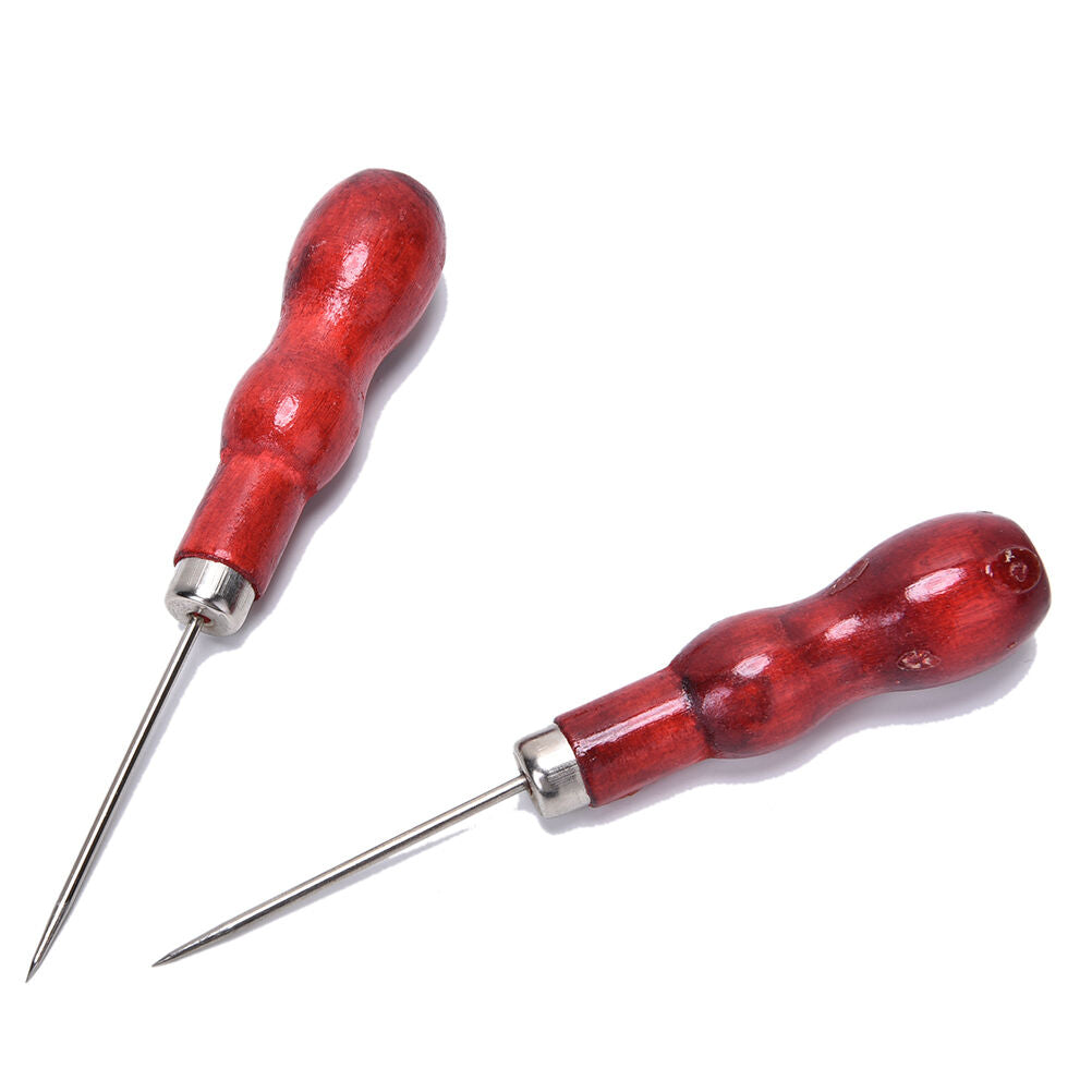 1X Leather Craft Cloth Maker Stitching Overstitch Awl Tool Pin Punching Ho.l8