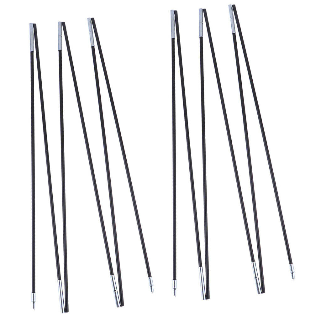 2Pcs Portable Lightweight Replacement Fiberglass Tent Poles With Carrying Bag