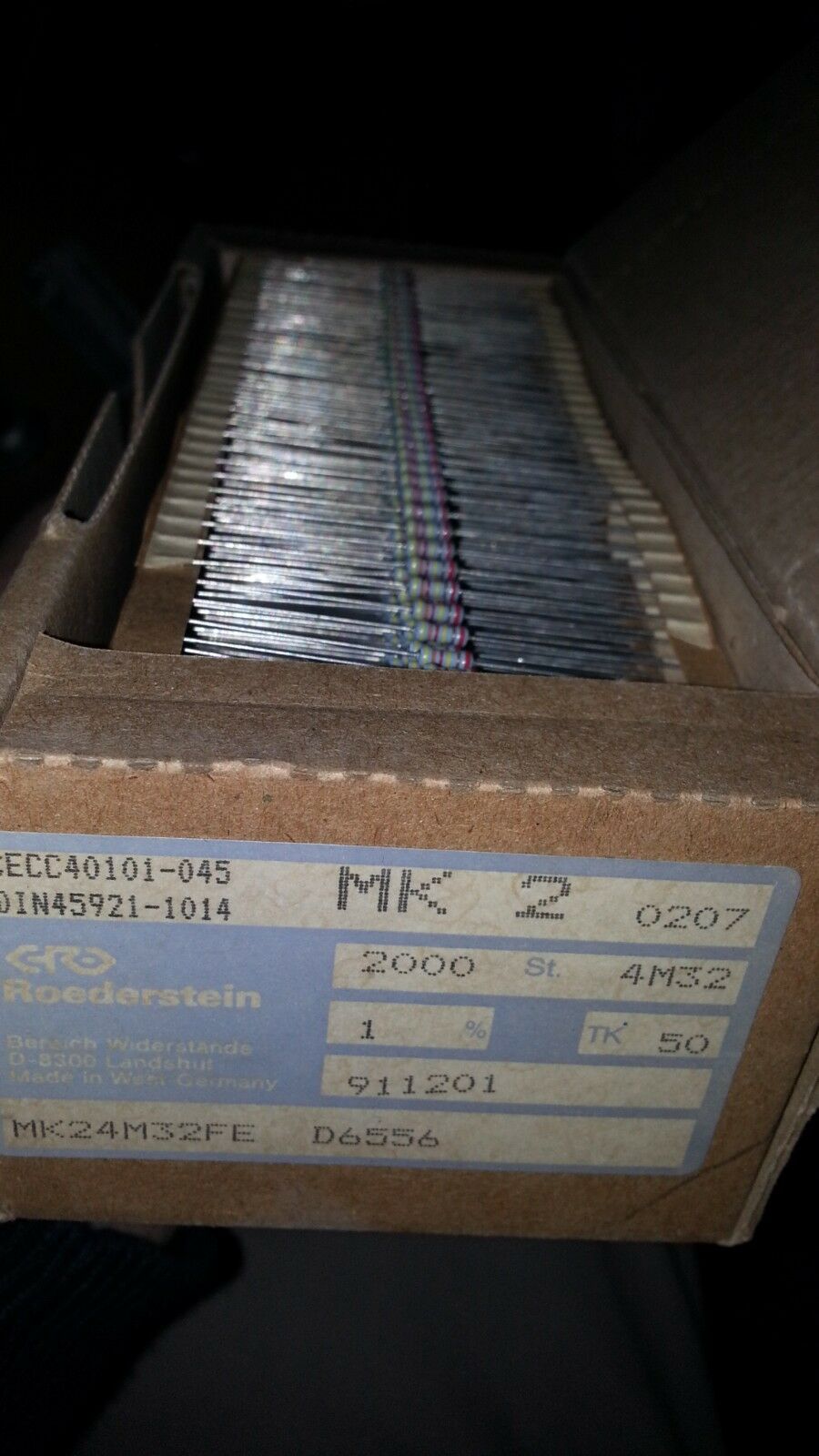 25pcs NOS ROE GERMANY MK2 4M32 1% 1/4W HI END METAL FILM AUDIO RESISTORS !