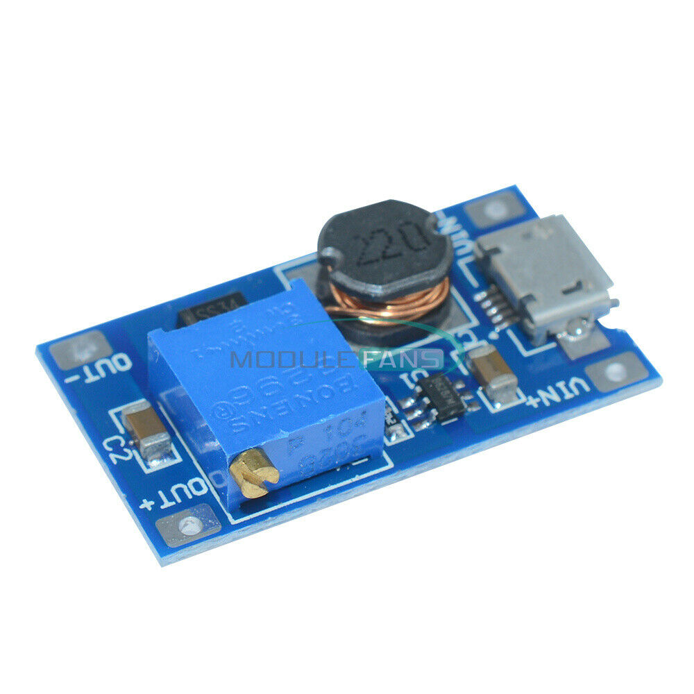 2A Booster Board DC-DC Step-Up Module Input 2/24V To 5/9/12/28V Replace XL6009