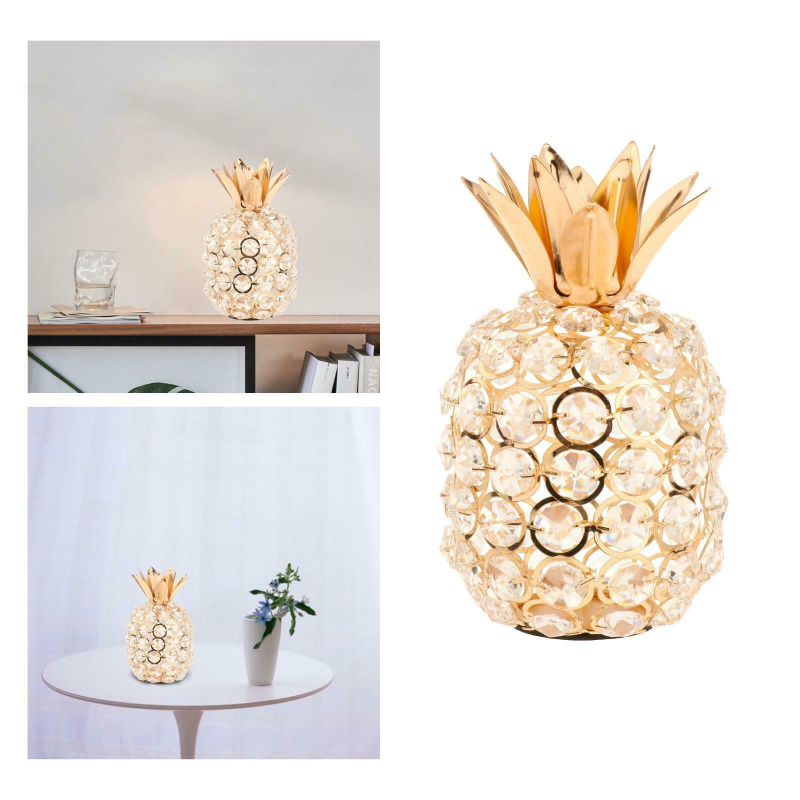 Crystal Studded Pineapple Ornament Handmade Tabletop Showpiece Home Decor