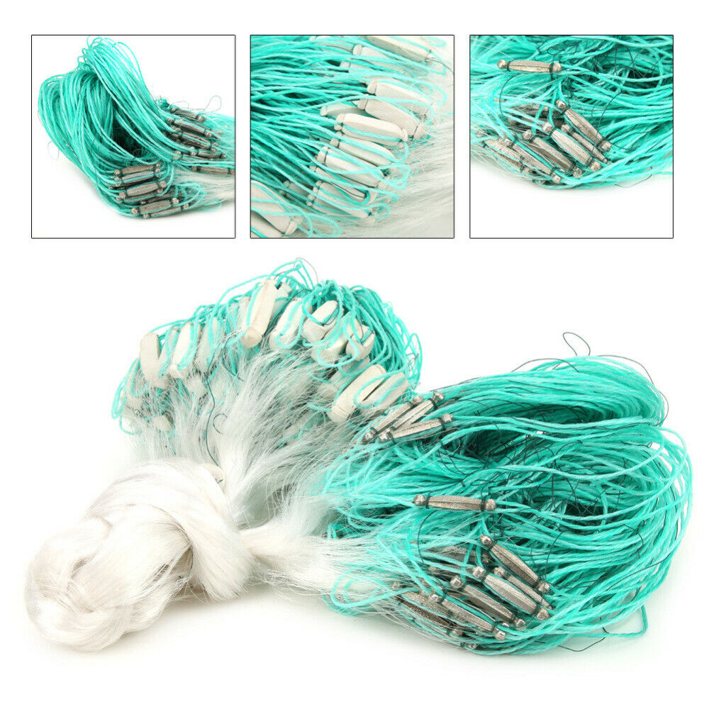 Fishing Cast Net Nylon 3-Fingers Fish Throw Tool Accessories 30x1 Meters Kit