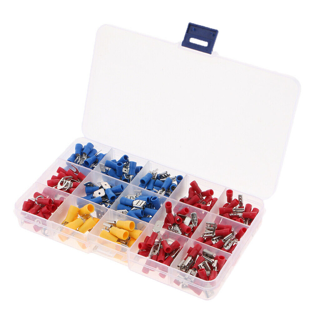 280pcs Assorted Crimp Spade Terminal Insulated Electrical Wire Connector Kit
