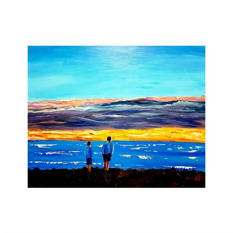 20*16in At The Seaside Art Poster Wall Hanging Decoration Canvas Prints