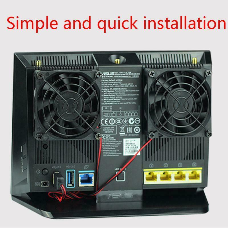1Set Cooling Fan USB Fan Cooler for A-SUS RT-AC68U/AC86U/AC87U/R8000 Router
