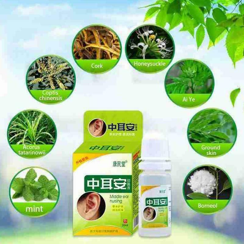 10ml Herbal Ear Nourishing Drops Acute Otitis Media Tinnitus Cleaning Liquid