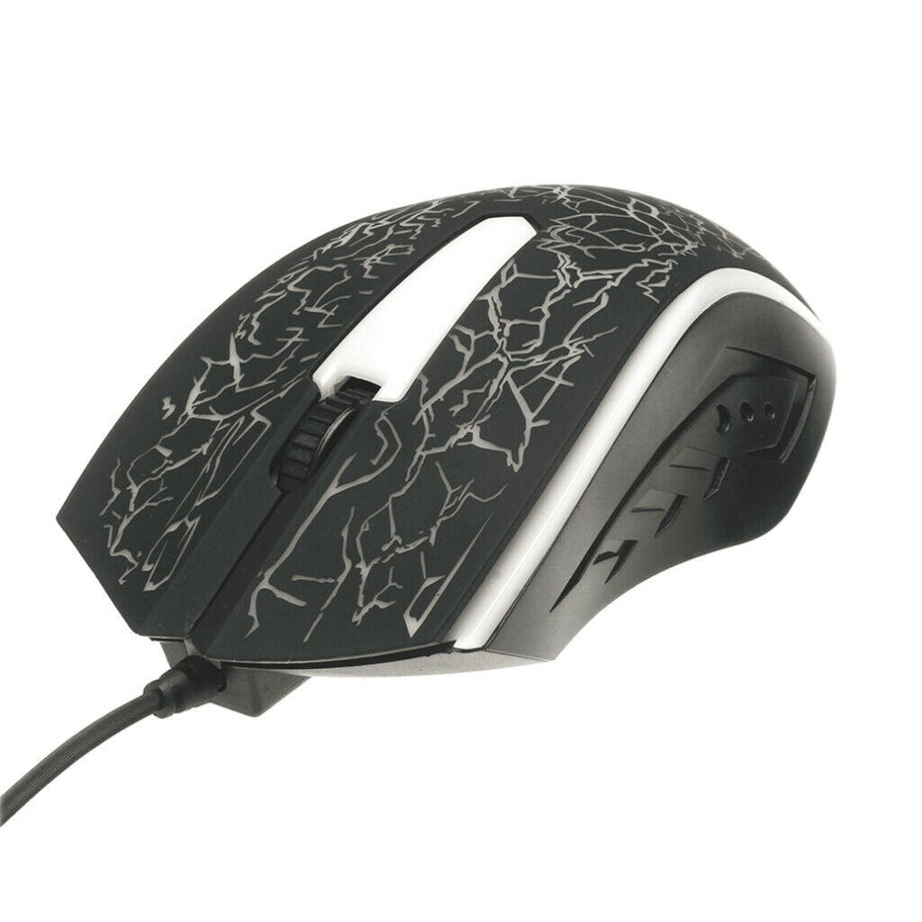Gaming Mouse, Ergonomic USB Wired Gamer Mice 4000DPI 7Colors RGB LED Breathing