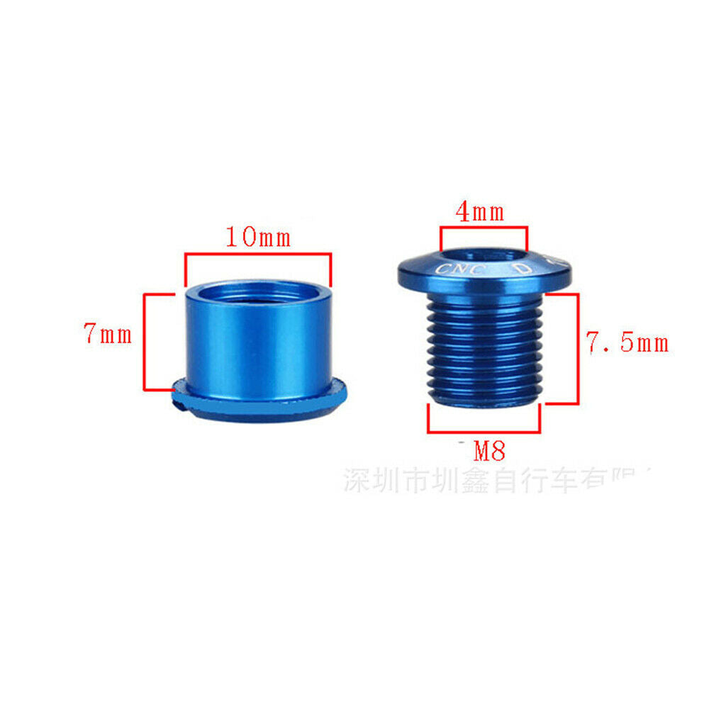 10 Pieces Aluminum  Chainring Crankset Fixing Bolt Ring Screw Kits