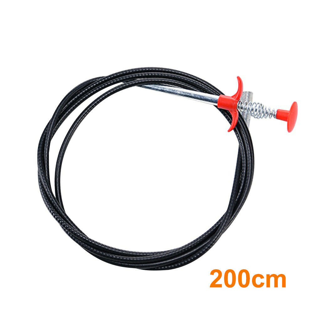 Sink Cleaning Hook Plumbing Pipe Sewer Dredging Tool Device Cleaner 200cm
