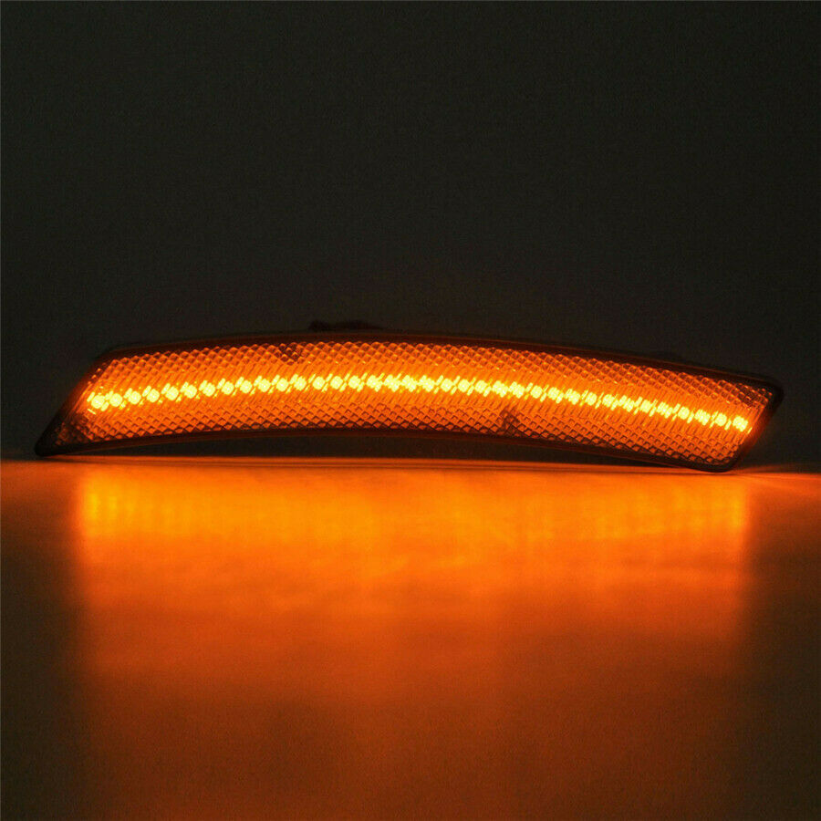 2x Front Fender Yellow Side Marker Light For MINI Cooper R55 R56 R57 R58 R60 R61