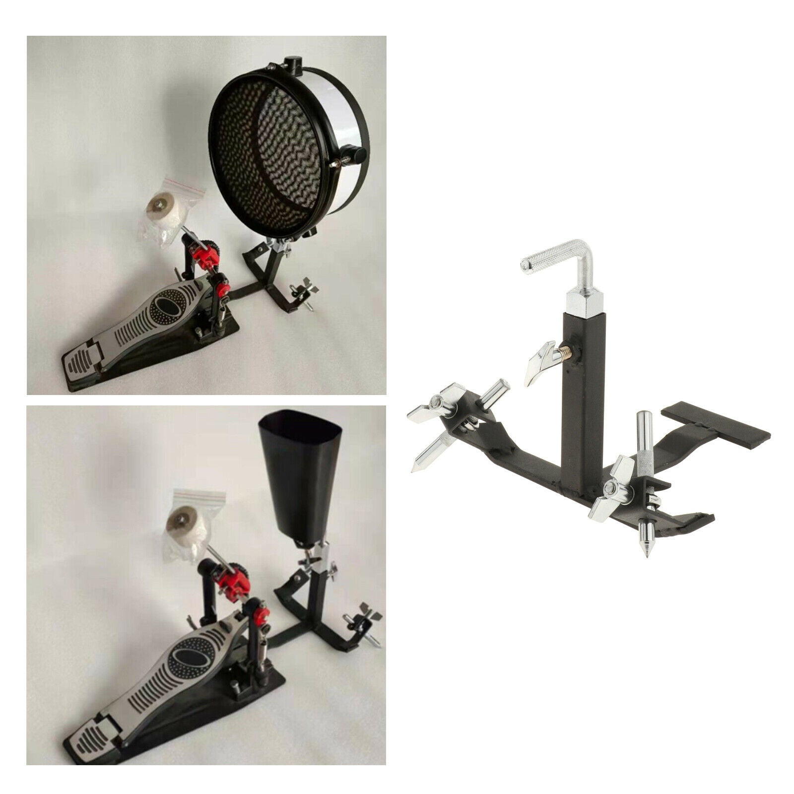 Cowbell Instrument Drum Set Bracket with Handle Gajate Pedal for Concert