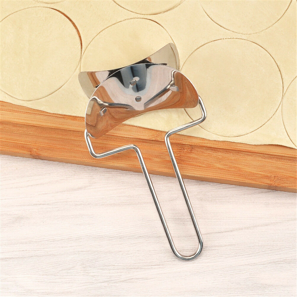 Stainless Steel WraperDough PresserCutter Dumpling Pie Mould Maker Pastry .l8
