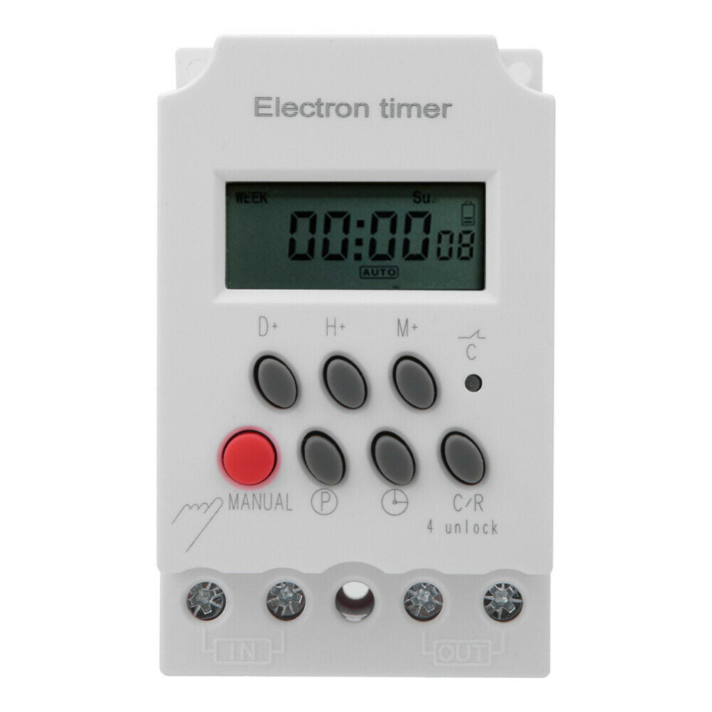 KG316T Electronic Timer 30A AC 220V Digital Programmable Electronic Timer Switch