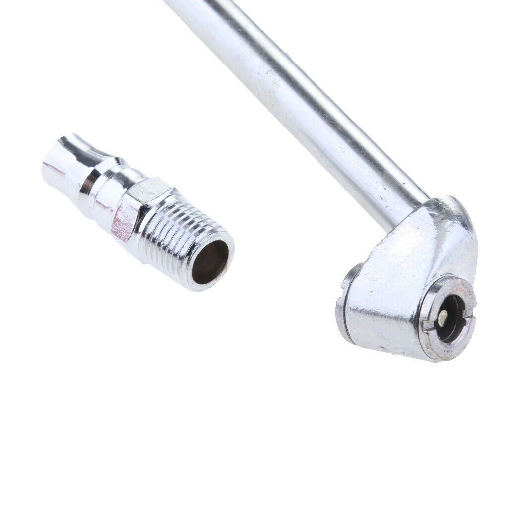 Tire Inflator Gun Dual Head Air Pressure Filler Gauge Truck Manometer Hose