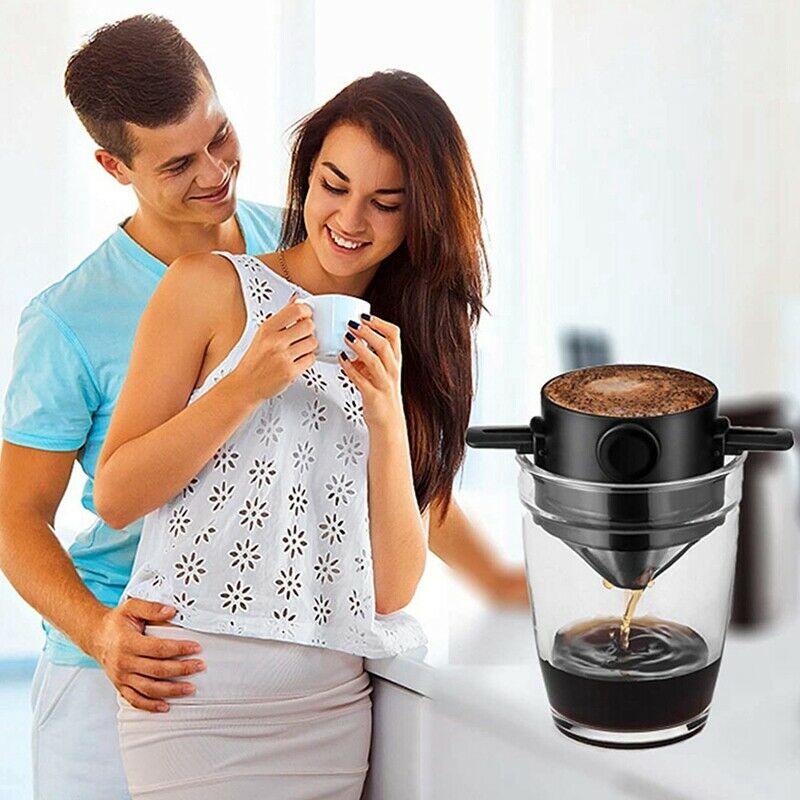 Pour over Coffee Dripper, Stainless Steel Coffee Maker Filters for 1 to 2-CuX6O6