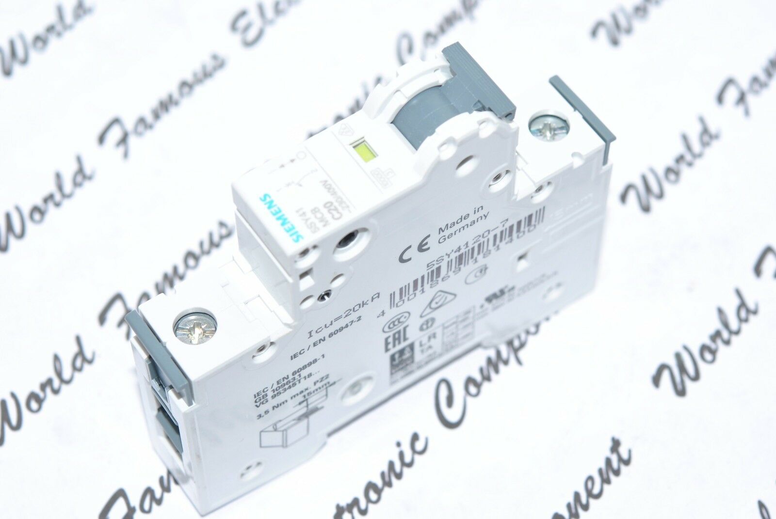 1pcs - SIEMENS 5SY41-MCB-C20 5SY41MCBC20 20A 1P ~230/400V Circuit Breaker