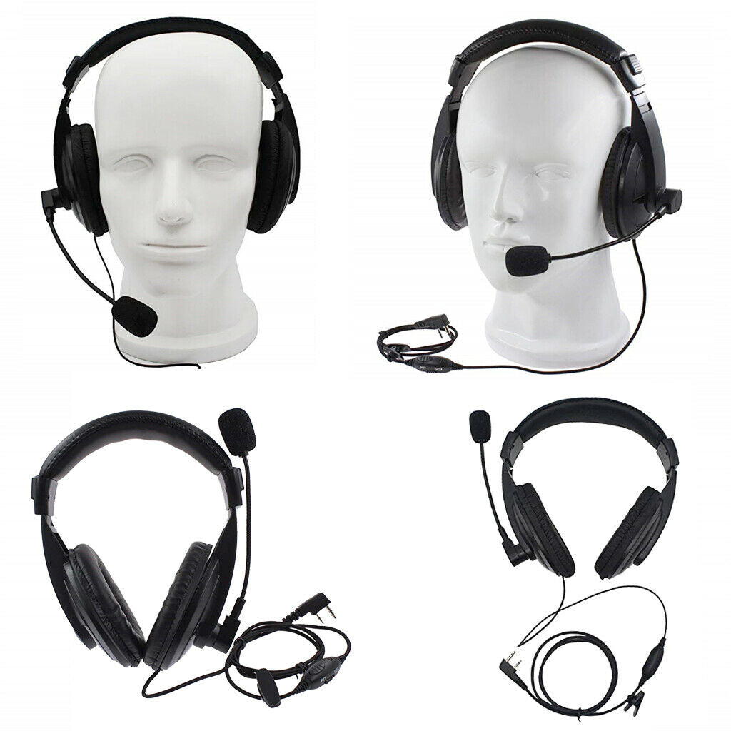 prettyia   2x   Noise   canceling   2Pin   Headset   Headphone   with   PTT