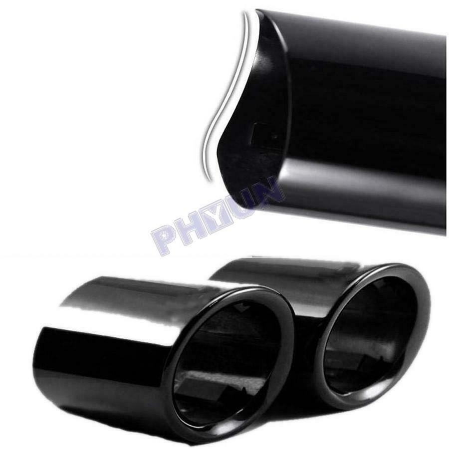 2x Titanium Car Exhaust Pipe Tip Muffler For BMW 3 Series 325i 328i E90 E92