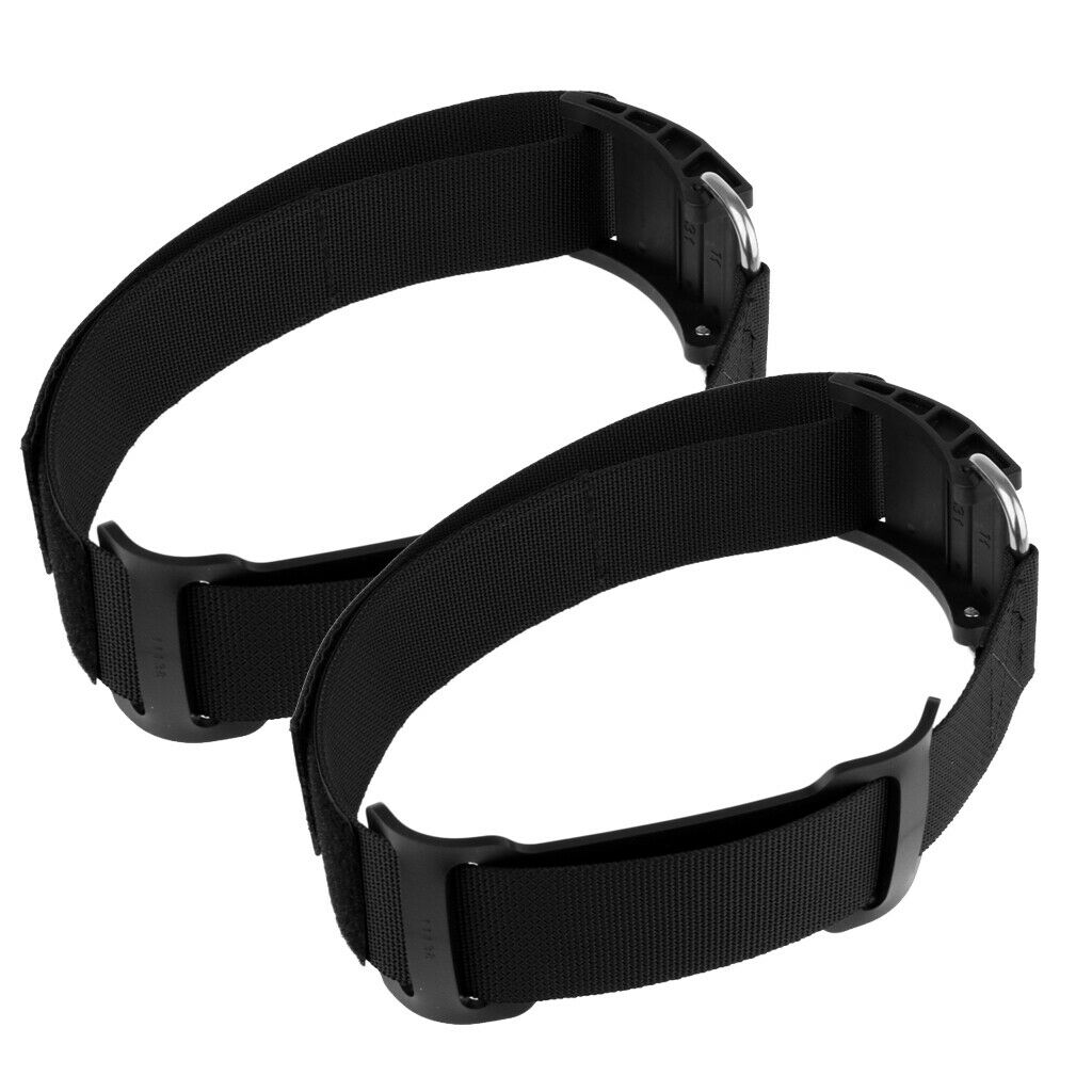 2pcs Scuba Diving BCD Tank Strap Band Cylinder Bottle Holder Carrier Keeper with