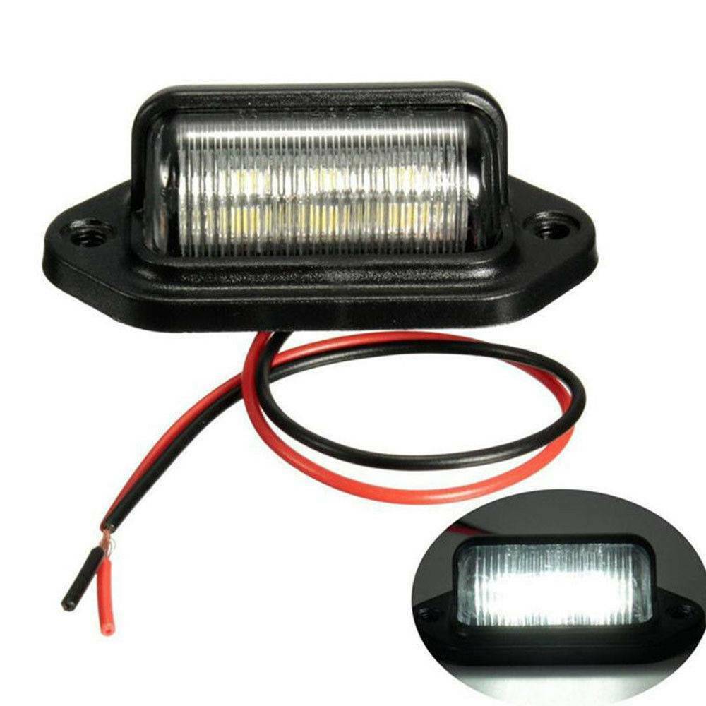2x Waterproof 6 LED 12V License Plate Light Car Boat Truck Trailer Step Lamp Kit