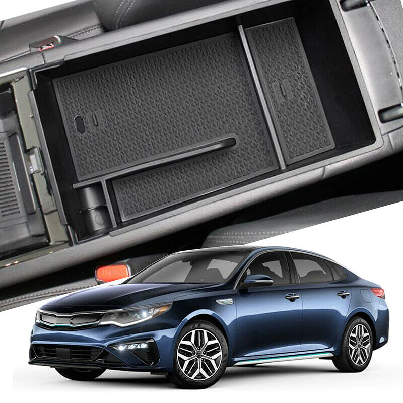 For Kia K5 Optima 2020 1Pcs Black Center Storage Box Interior Organizer Tray