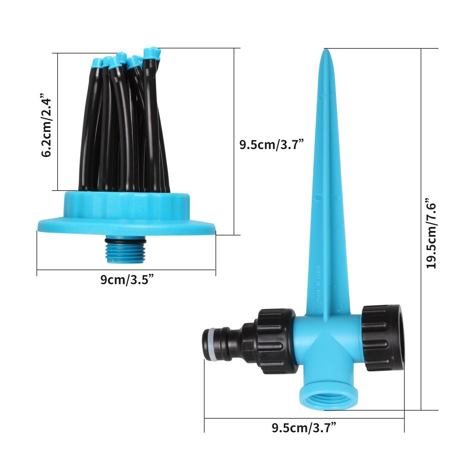 360° Flexible Water Sprayer Lawn Grass Sprinkler Head Garden Yard Watering Tools