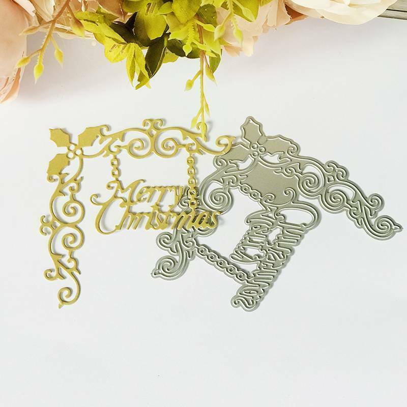 Merry Christmas Metal Cutting Dies Stencil for DIY Scrapbook Photo Album .l8