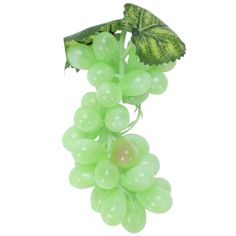 Artificial Plastic Fruit Grapes Cluster Home Office Decoration Green Q2Y4Y4