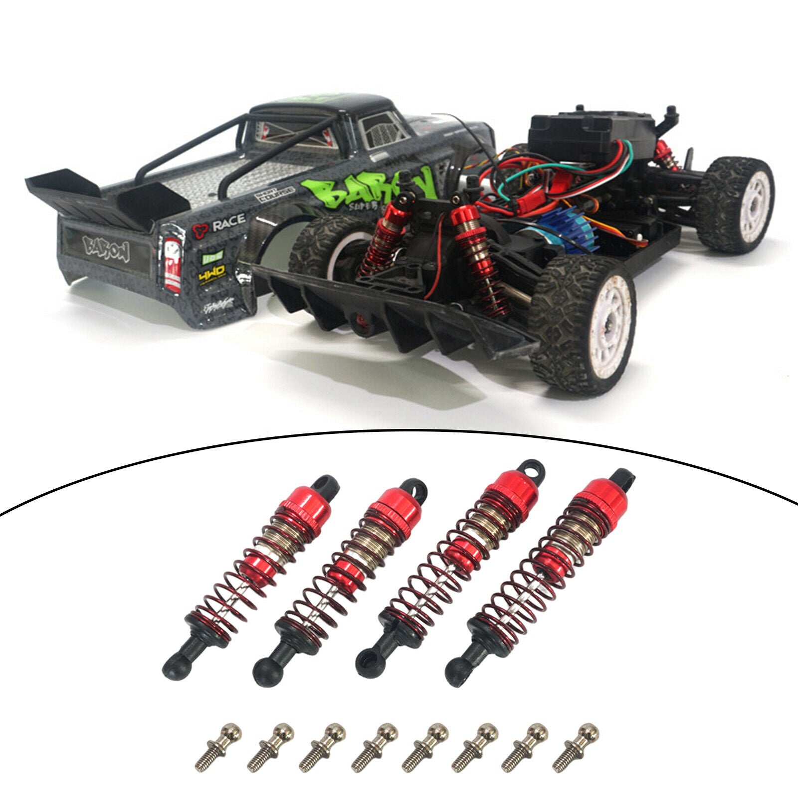 4x RC Metal 55-67mm Shock Absorber Spring for SG1604 UD1602 RC Car Parts