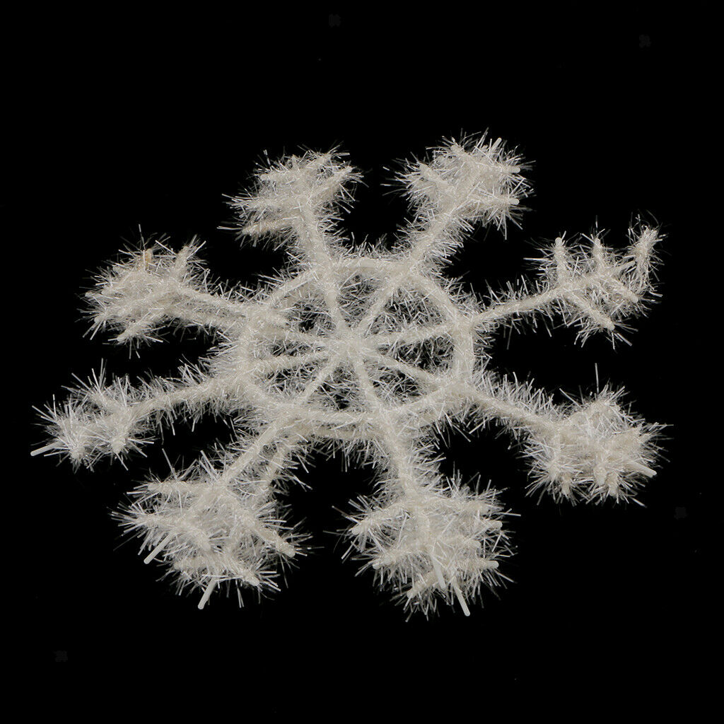 Classic Snowflake White Ornaments Christmas Tree Festival Home Party Decor