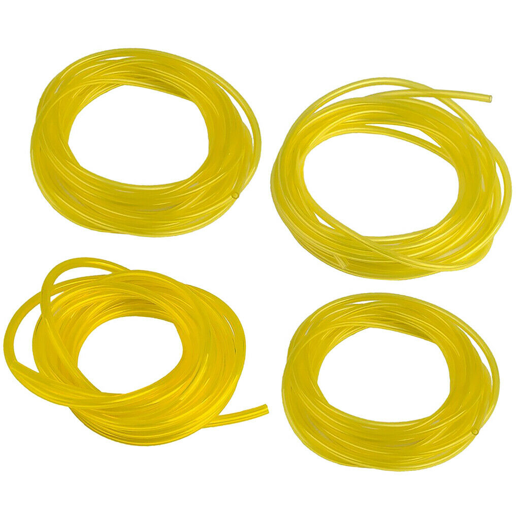 4 Sizes Gas Fuel Line Replacement Yellow 16Ft Fuel Tube Durable for Chainsaw