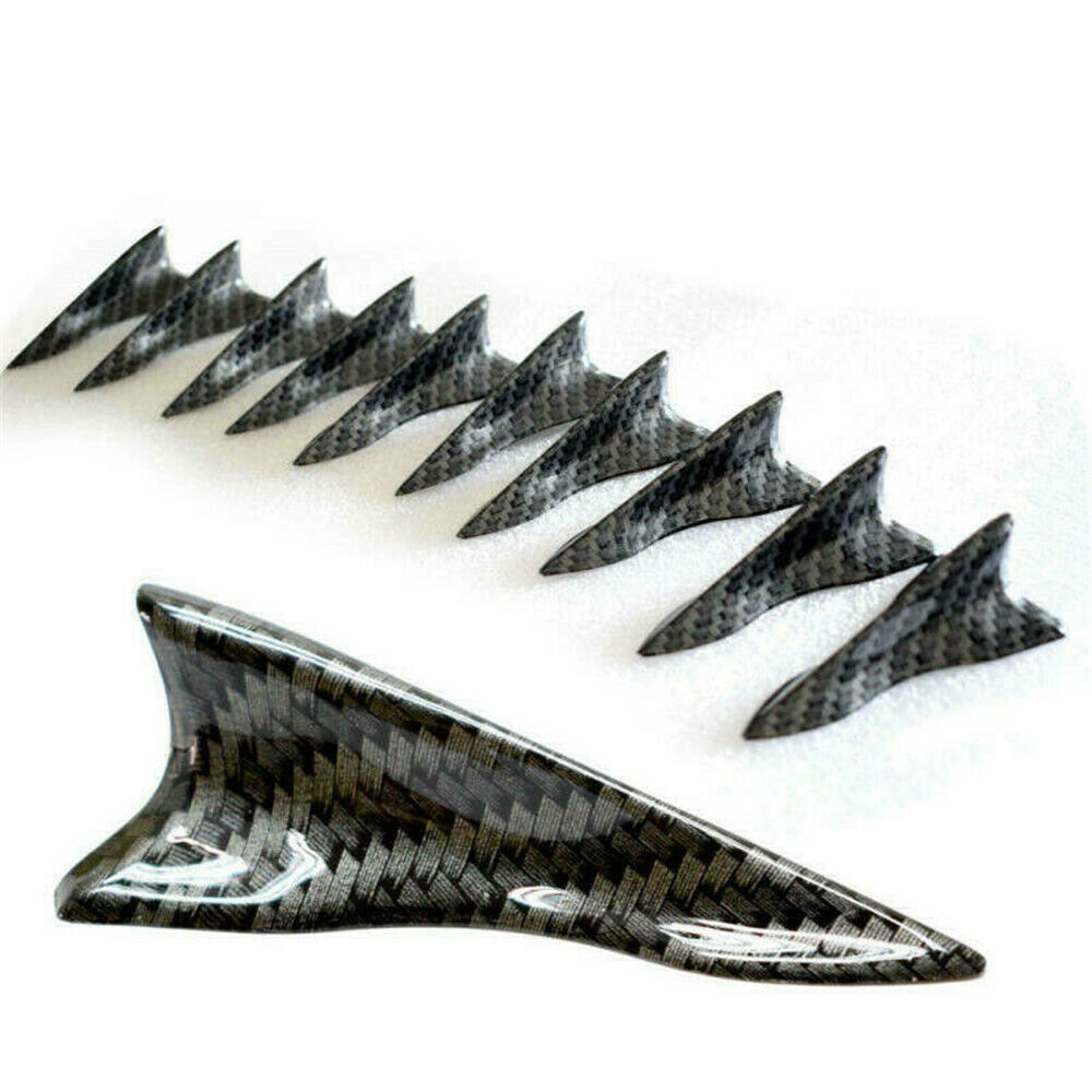 10x Car Rear Bumper Spoiler Curved Shark Fin Lip Diffuser Protector Universal US
