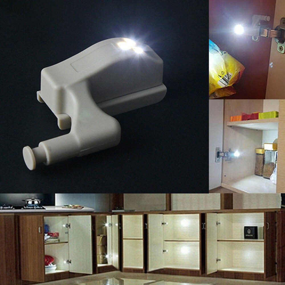 DIY Cool White Cabinet Hinge LED Light For Wardrobe Cupboard Home Kitchen Closet