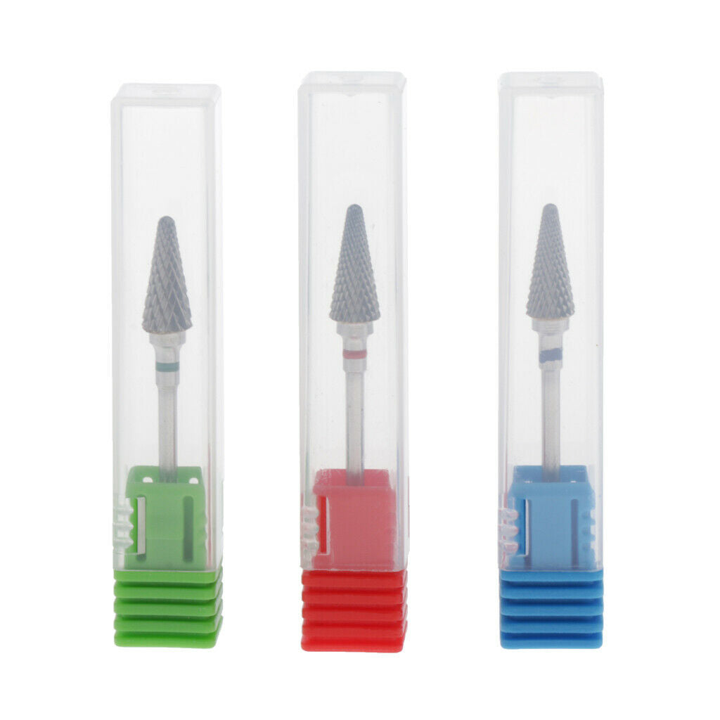 3 lot 2.35mm Electric Nail Drill Bits Set UV Gel Removal Manicure Files Bits