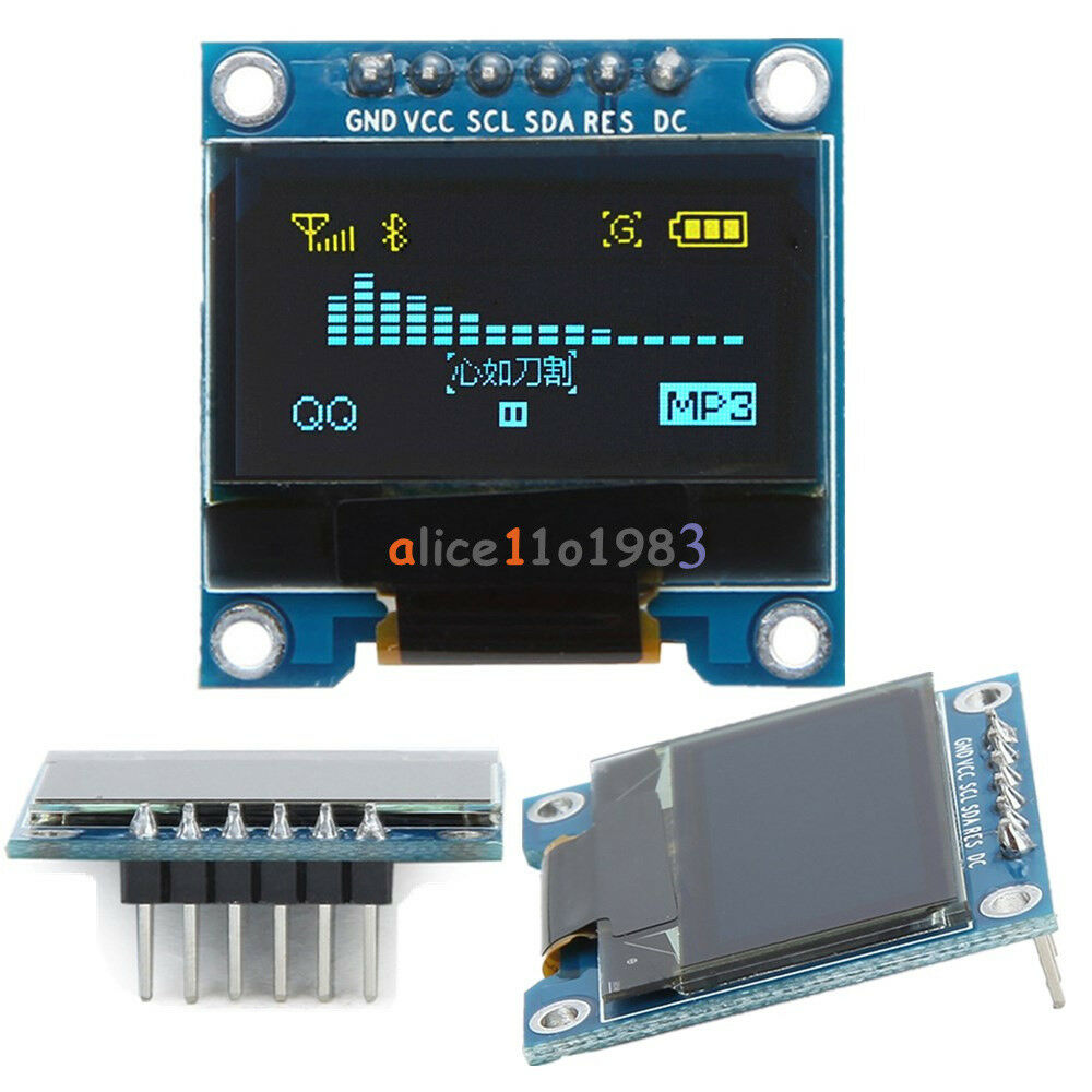 0.96" 6Pin Blue&Yellow OLED Display Module IIC I2C SPI For Arduino Raspberry Pi