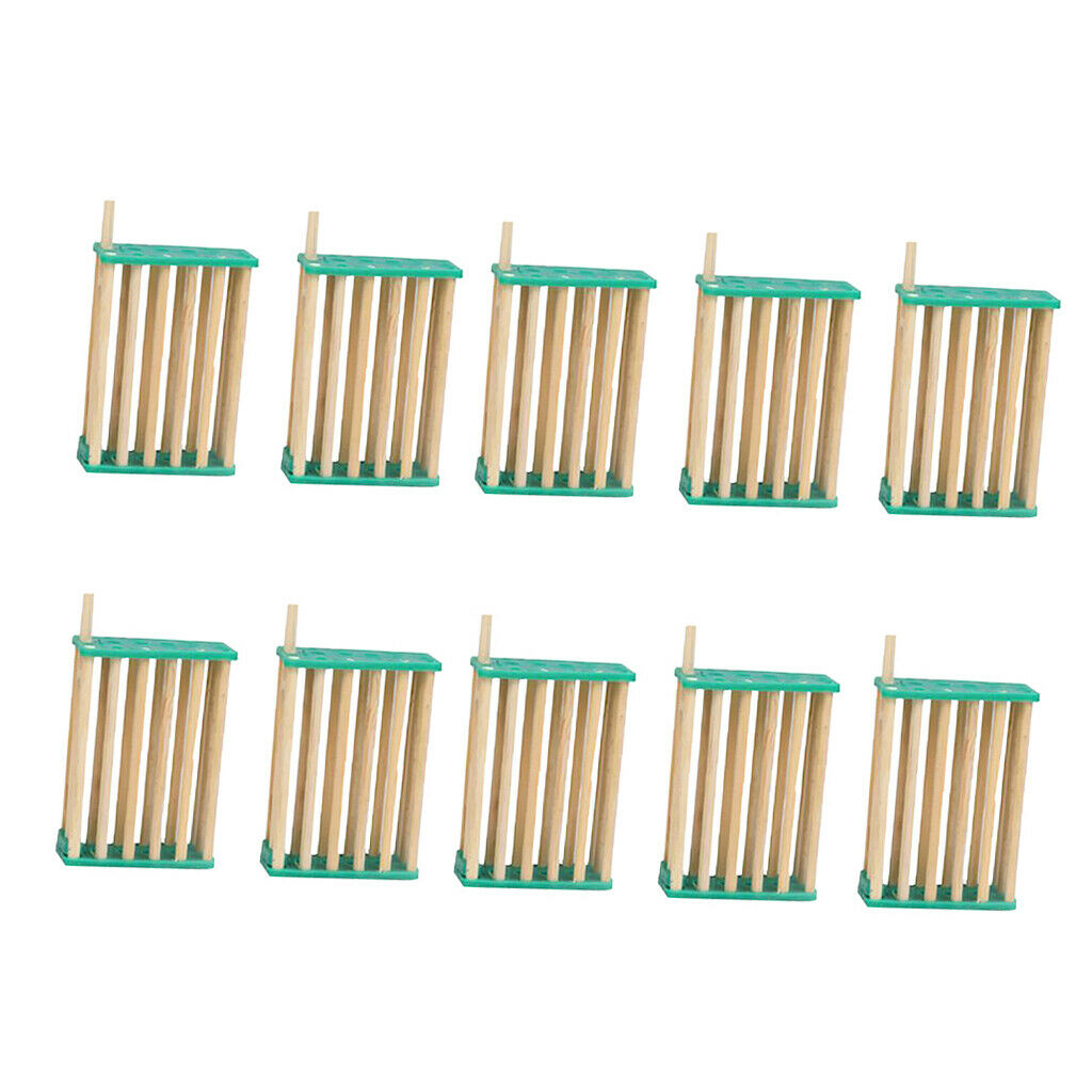 10 PCS Bamboo Queen Bee Cage for Catching Queen Bee Catcher Beekeeping Tool